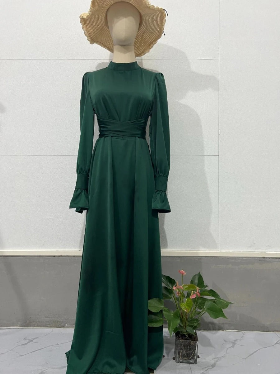 Butter Silk Flare Sleeve Dress