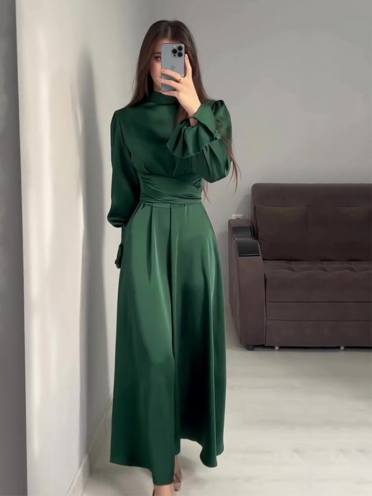 Butter Silk Flare Sleeve Dress